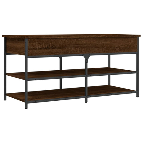 vidaXL Shoe Bench Brown Oak 100x42.5x50 cm Engineered Wood