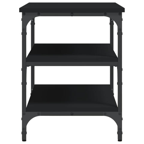 vidaXL Shoe Bench Black 70x38.5x49 cm Engineered Wood