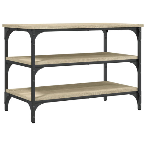 vidaXL Shoe Bench Sonoma Oak 70x38.5x49 cm Engineered Wood
