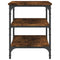 vidaXL Shoe Bench Smoked Oak 70x38.5x49 cm Engineered Wood