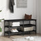 vidaXL Shoe Bench Black 100x38.5x49 cm Engineered Wood