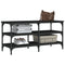 vidaXL Shoe Bench Black 100x38.5x49 cm Engineered Wood
