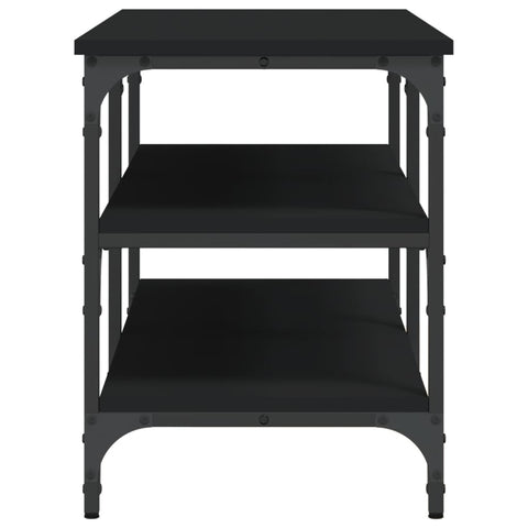 vidaXL Shoe Bench Black 100x38.5x49 cm Engineered Wood