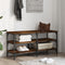 vidaXL Shoe Bench Smoked Oak 100x38.5x49 cm Engineered Wood