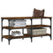 vidaXL Shoe Bench Smoked Oak 100x38.5x49 cm Engineered Wood
