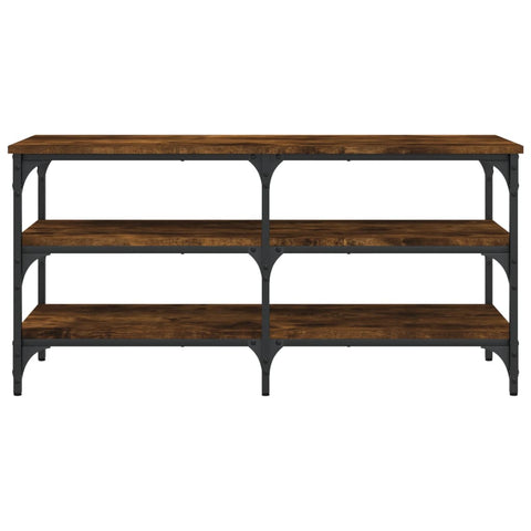 vidaXL Shoe Bench Smoked Oak 100x38.5x49 cm Engineered Wood