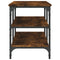 vidaXL Shoe Bench Smoked Oak 100x38.5x49 cm Engineered Wood