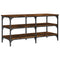 vidaXL Shoe Bench Smoked Oak 100x38.5x49 cm Engineered Wood