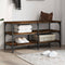 vidaXL Shoe Bench Smoked Oak 100x38.5x49 cm Engineered Wood