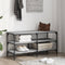 vidaXL Shoe Bench Grey Sonoma 100x38.5x49 cm Engineered Wood