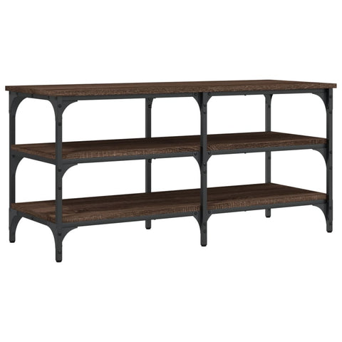 vidaXL Shoe Bench Brown Oak 100x38.5x49 cm Engineered Wood