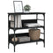 vidaXL Console Table Black 75x32x75 cm Engineered Wood