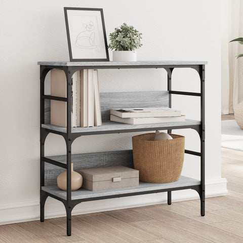 vidaXL Console Table Grey Sonoma 75x32x75 cm Engineered Wood