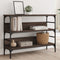 vidaXL Console Table Brown Oak 100x32x75 cm Engineered Wood