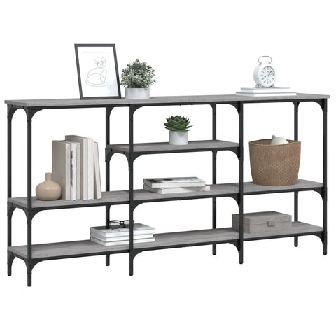 vidaXL Console Table Grey Sonoma 160x29x80 cm Engineered Wood
