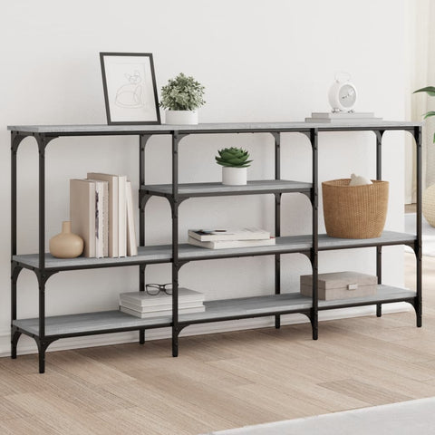 vidaXL Console Table Grey Sonoma 160x29x80 cm Engineered Wood