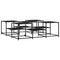 vidaXL Coffee Table Black 121x121x40 cm Engineered Wood