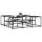 vidaXL Coffee Table Black 121x121x40 cm Engineered Wood