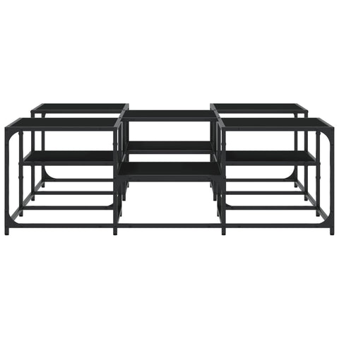 vidaXL Coffee Table Black 121x121x40 cm Engineered Wood