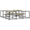 vidaXL Coffee Table Sonoma Oak 121x121x40 cm Engineered Wood