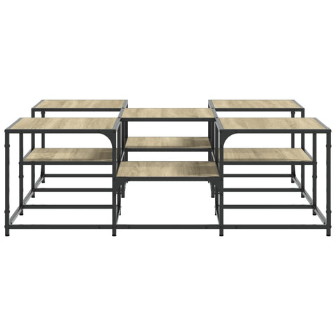vidaXL Coffee Table Sonoma Oak 121x121x40 cm Engineered Wood