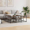 vidaXL Coffee Table Smoked Oak 121x121x40 cm Engineered Wood