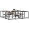 vidaXL Coffee Table Smoked Oak 121x121x40 cm Engineered Wood
