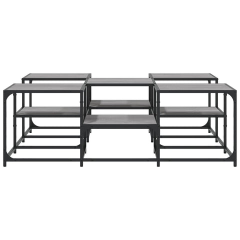 vidaXL Coffee Table Grey Sonoma 121x121x40 cm Engineered Wood