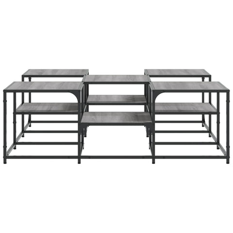 vidaXL Coffee Table Grey Sonoma 121x121x40 cm Engineered Wood