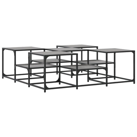 vidaXL Coffee Table Grey Sonoma 121x121x40 cm Engineered Wood