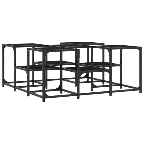 vidaXL Coffee Table Black 91x91x40 cm Engineered Wood