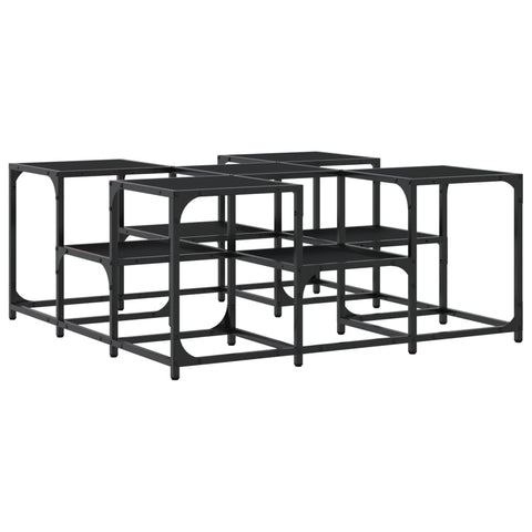 vidaXL Coffee Table Black 91x91x40 cm Engineered Wood