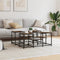 vidaXL Coffee Table Smoked Oak 91x91x40 cm Engineered Wood