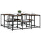 vidaXL Coffee Table Smoked Oak 91x91x40 cm Engineered Wood
