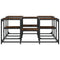 vidaXL Coffee Table Smoked Oak 91x91x40 cm Engineered Wood