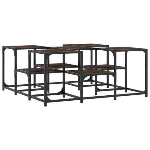 vidaXL Coffee Table Brown Oak 91x91x40 cm Engineered Wood