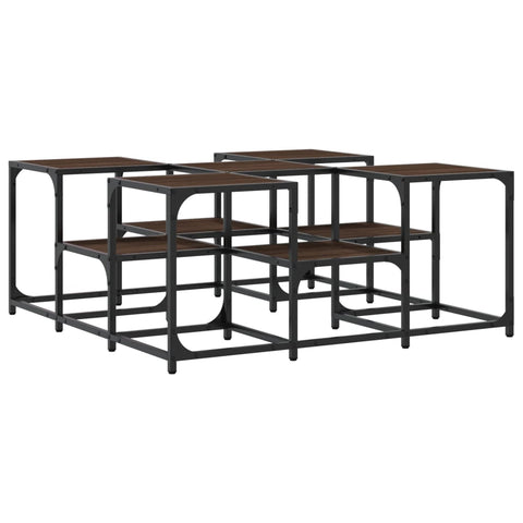 vidaXL Coffee Table Brown Oak 91x91x40 cm Engineered Wood