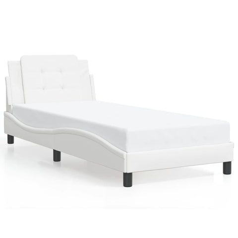 vidaXL Bed Frame without Mattress "Zadar" White 80x200 cm Faux Leather