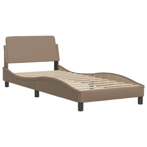 vidaXL Bed Frame without Mattress Cappuccino 80x200 cm Faux Leather