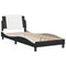 vidaXL Bed Frame without Mattress Black and White 80x200 cm Faux Leather