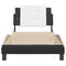 vidaXL Bed Frame without Mattress Black and White 80x200 cm Faux Leather