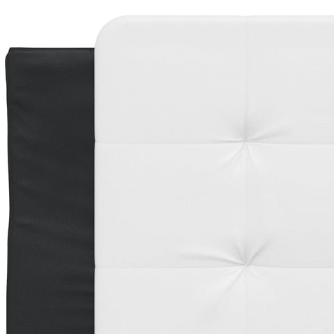 vidaXL Bed Frame without Mattress Black and White 80x200 cm Faux Leather