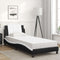 vidaXL Bed Frame without Mattress Black and White 80x200 cm Faux Leather