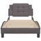 vidaXL Bed Frame without Mattress Grey 90x190 cm Single Faux Leather