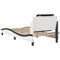 vidaXL Bed Frame without Mattress "Zadar" White and Black 90x190 cm Single Faux Leather