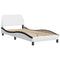 vidaXL Bed Frame without Mattress "Zadar" White and Black 90x190 cm Single Faux Leather