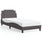 vidaXL Bed Frame without Mattress Grey 90x200 cm Faux Leather