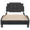 vidaXL Bed Frame without Mattress Black 100x200 cm Faux Leather