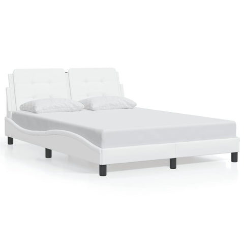 vidaXL Bed Frame without Mattress "Zadar" White 120x200 cm Faux Leather