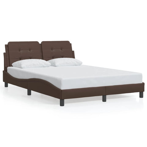 vidaXL Bed Frame without Mattress Brown 120x200 cm Faux Leather